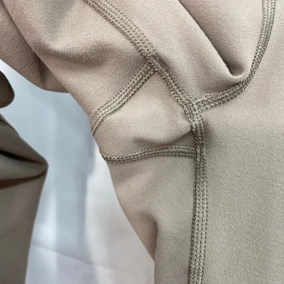 Fabletics women's tan powerhold tummy control stretch athletic active leggings L - Picture 2 of 9